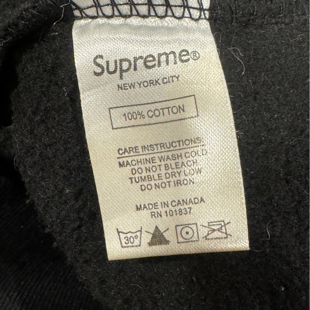 Supreme Black & White Allover Logo Zip Hoodie - Picture 6 of 6